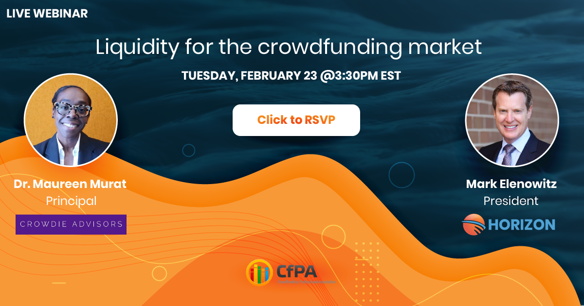 liquidity for the crowdfunding market