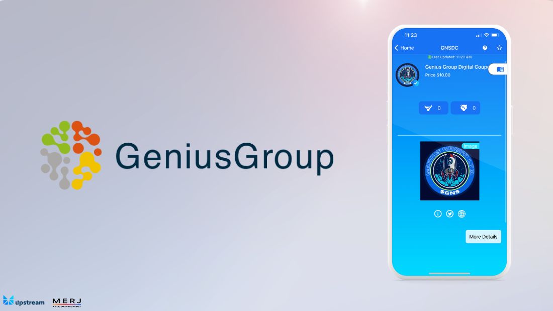 Genius Group lists on Upstream